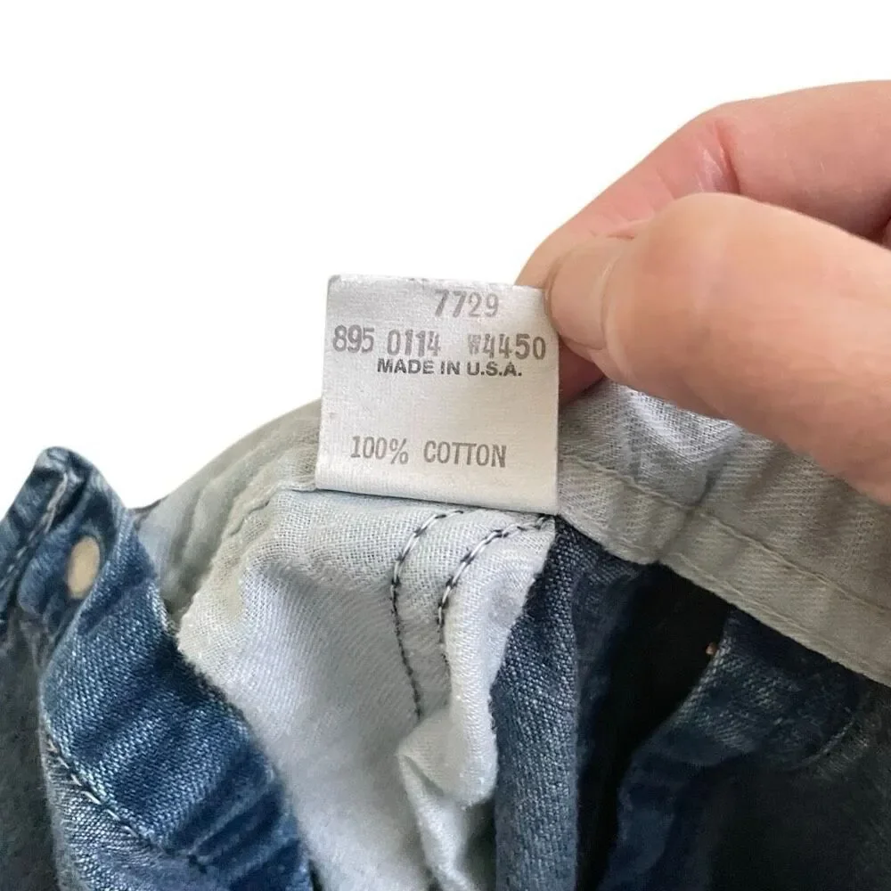 Vintage Oshkosh B’Gosh VestBak Overalls unisex 6X/7 Blue DenimCotton made in USA